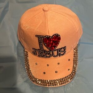 Sparkling Pink 'I Love Jesus' Women's Cap
